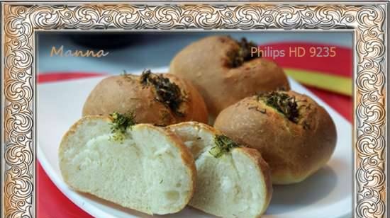 Yeast garlic buns in Philips Airfryer HD9235