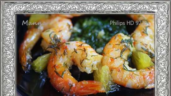 King prawns in garlic sauce in the Philips HD9235 Airfryer