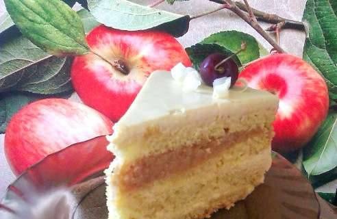 עוגה "קרמל-תפוח קינמון"