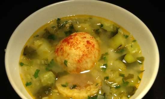 Hamusta - green soup with cubes