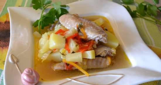 Chicken thick stew soup with pineapple (double boiler)