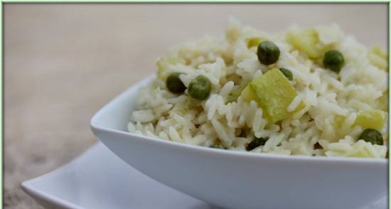 أرز كريمي مع كوسة
