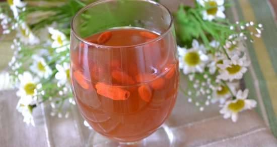 Goji berry drink with ginger and honey
