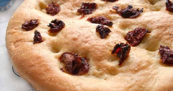 Focaccia with sun-dried tomatoes