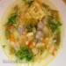מרק ירקות איטלקי עם פסטה, קציצות נקניקיות ורוטב פסטו