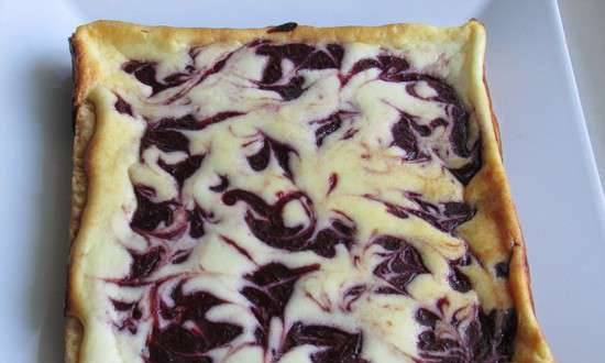 Curd and plum pie