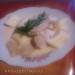 Dumplings (potato lazy dumplings) with veal in sour cream sauce