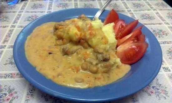 Beef in cheese sauce
