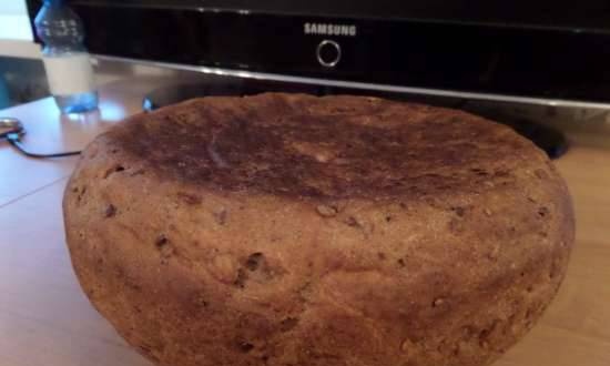 Wheat-rye bread with malt in the Moulinex multi-pressure cooker CE502832