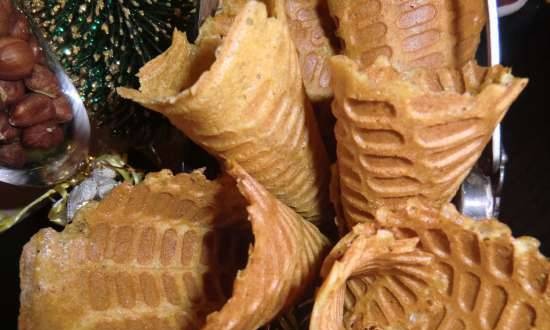 Weihnachten waffelhoernchen (New Year's waffle cones)