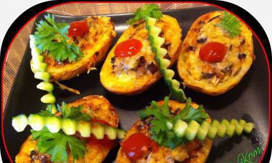 Stuffed Potatoes in the Hotter Fitness Grill
