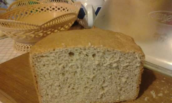 Simple rye-wheat bread without additives (50/50)