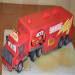 Assembling the cake Trailer Mack from the cartoon Cars