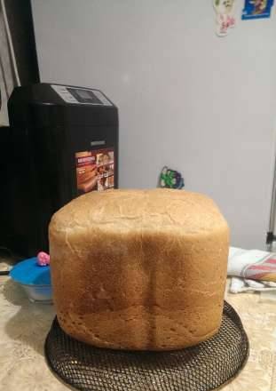 Sourdough na tinapay na trigo sa isang gumagawa ng tinapay