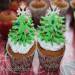 Cupcakes de árbol de Navidad