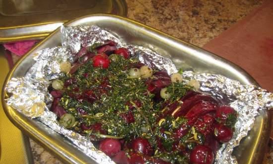 Beetroot baked in marinade (side dish or warm appetizer)