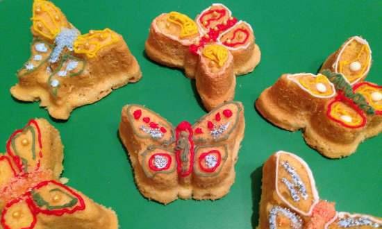 Shortcrust pastry butterflies