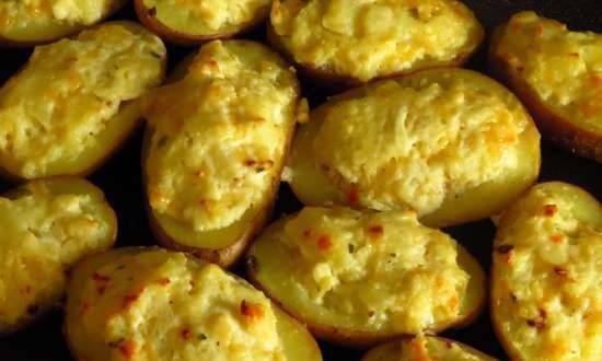 Baked potatoes with cheese (Princess 115000 pizza maker)