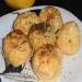 Carrot and curd dumplings with salmon. (Karotten Topfenknоdel mit Lachs)