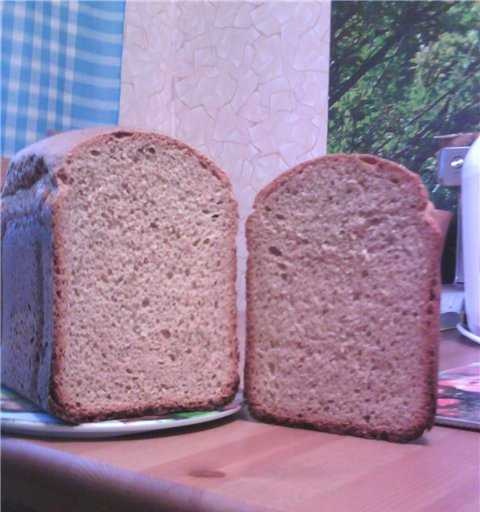 Wheat-rye bread on kvass (bread maker)