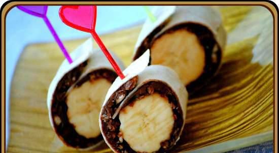 Sjokolade bananruller (Schoko-Bananen-Wrap)