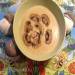 Potato soup with fried porcini mushrooms
