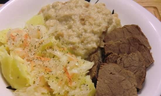 "Bread horseradish" with boiled beef (Rindfleisch mit Semmelkren)