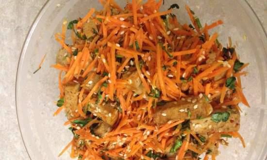 Fried Tofu Carrot Salad
