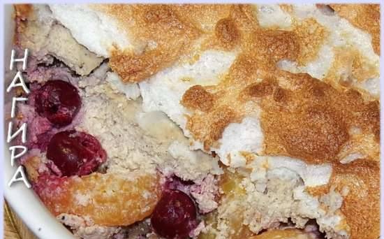 Casserole "Curd-banana with berries"