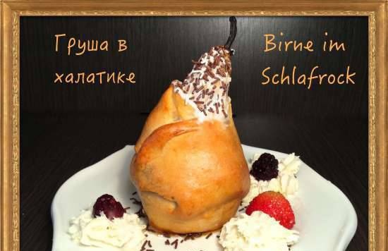 Pear in a robe - Birne im Schlafrock (a completely lean version of the dessert is possible)