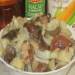 Salad with potatoes and salted mushrooms (lean)