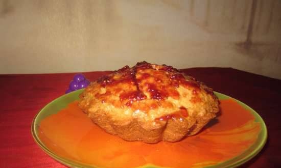 Brine cupcake with raspberry jam (lean)