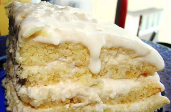 Cake "Snow-white sour cream"