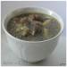 Monastic cabbage soup with fresh cabbage and mushrooms