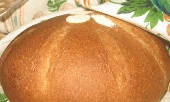 Bread "Ivan-tea" with whole grain flour and liquid tea yeast