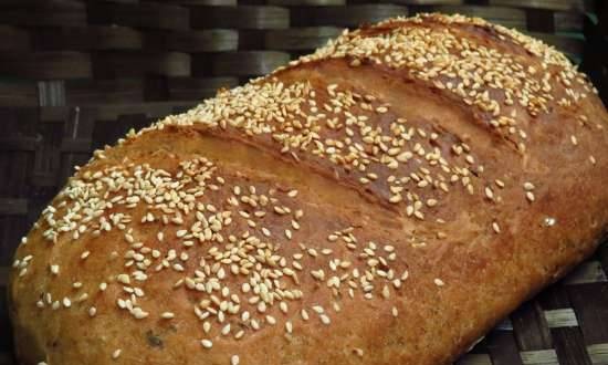 לחם ארומטי מבושל עם קמח מלא "זכריה"