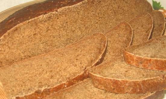Rye-wheat custard bread with liquid yeast
