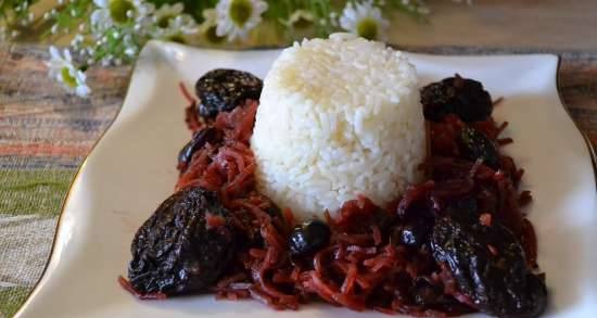 Stewed beets with dried fruits (second degree of fasting)