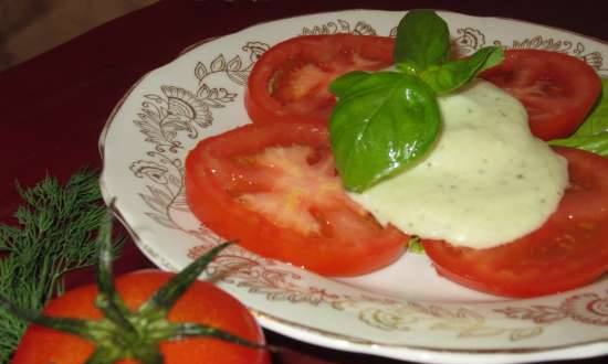 Tomatforrett med feta-krem