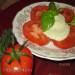 Tomato appetizer with feta cream