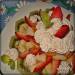 Fruitsalade met aardbeienmayonaise