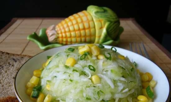 Salade 2 radijsjes, komkommer en mais