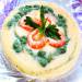 Puree soup with nettle and shrimps