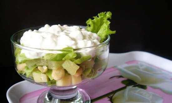 Cocktail salad with cottage cheese
