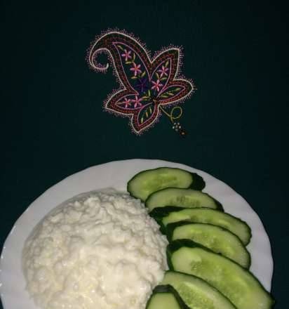 Dahi chawal (Rice with yoghurt)