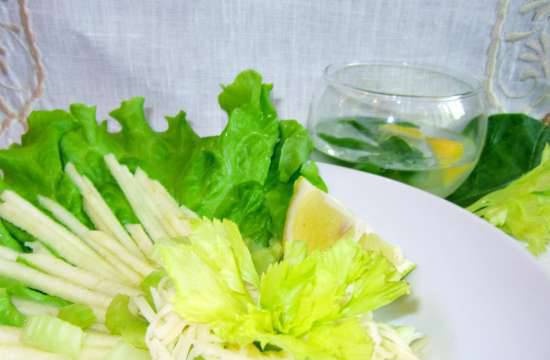 Celery, cabbage and apple salad