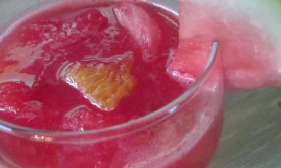 Watermelon drinks - ginger and wine