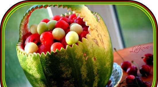 Watermelon basket with "berries"