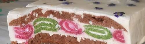 עוגה עם תלתלים על חתך (תרשים הרכבה)