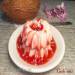 Coconut panna cotta with strawberry (berry) coolie